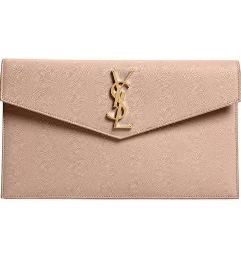 ysl white uptown clutch|uptown calfskin leather envelope clutch.